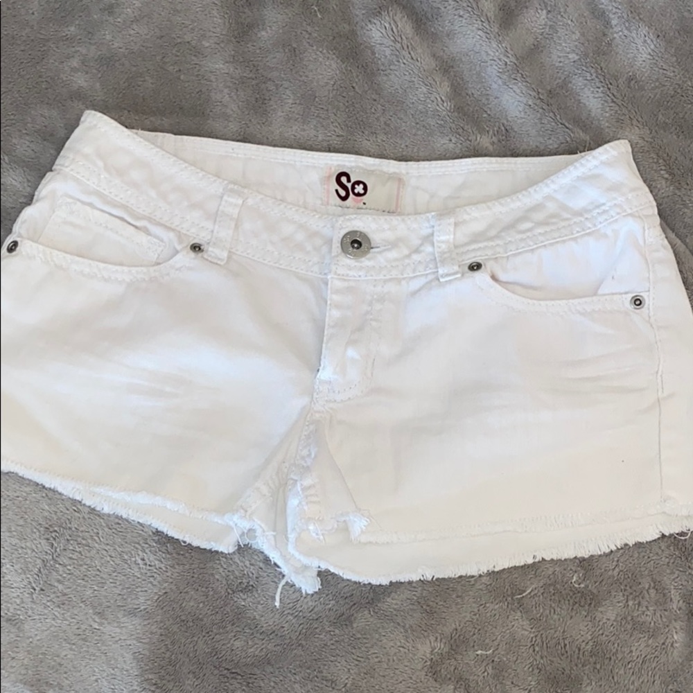 White Denim Shorts